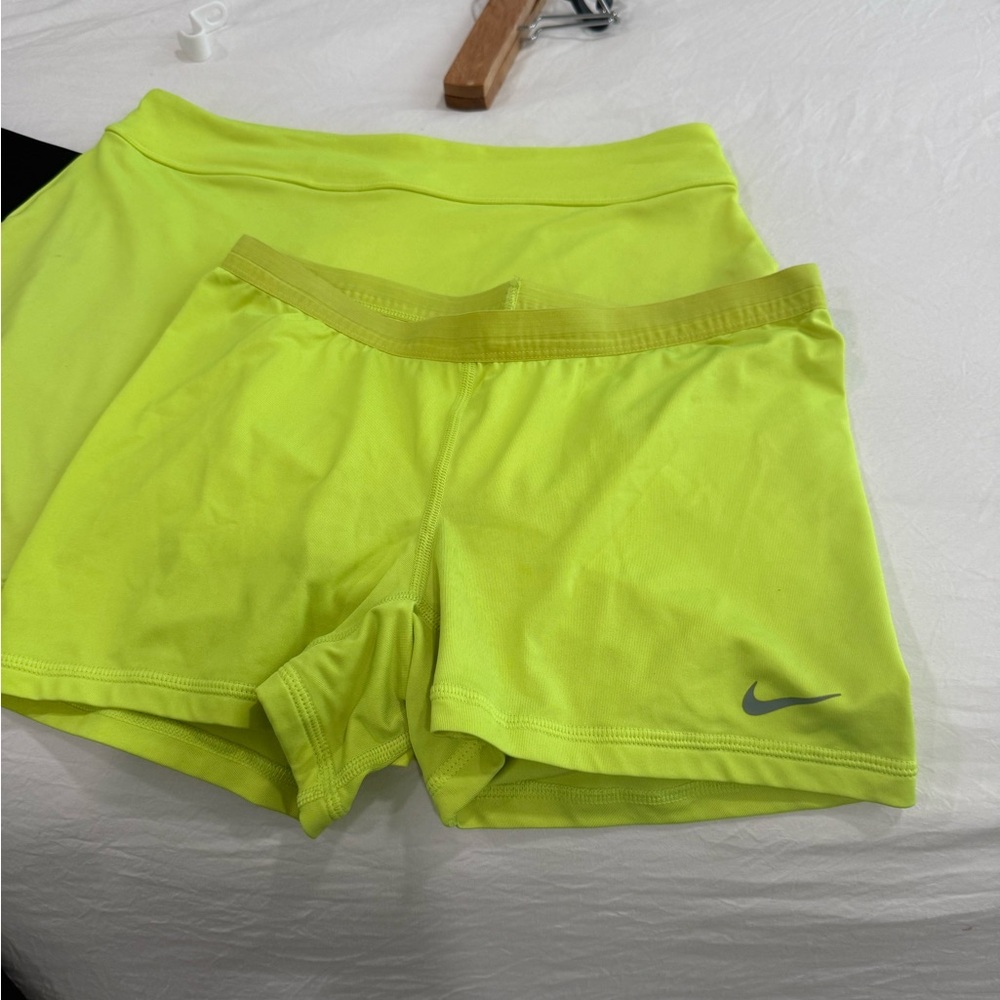 Nike Women's Bright Yellow Athletic Shorts